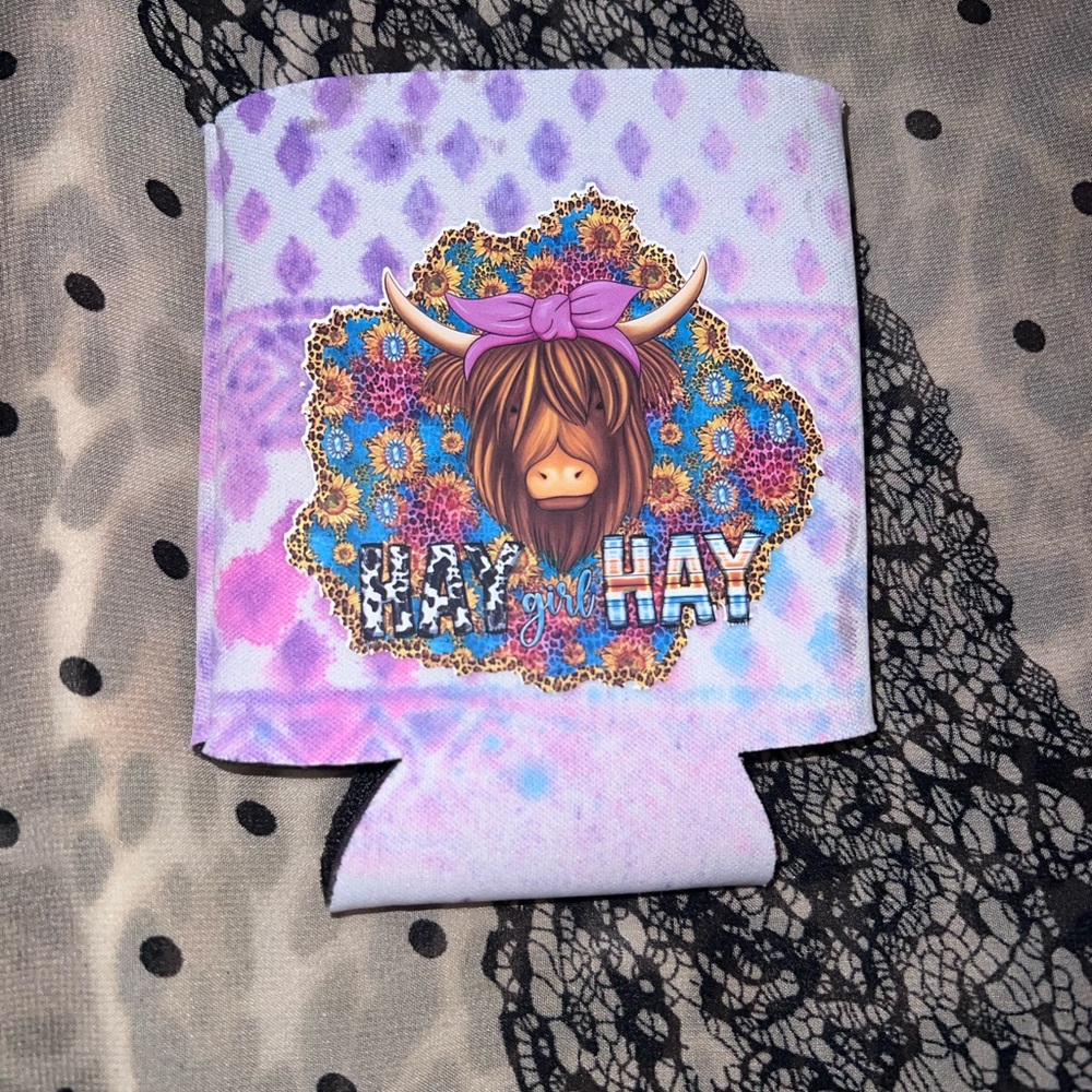 Handmade Custom Drink Koozie • Hay Girl Hay - Picture 2 of 2
